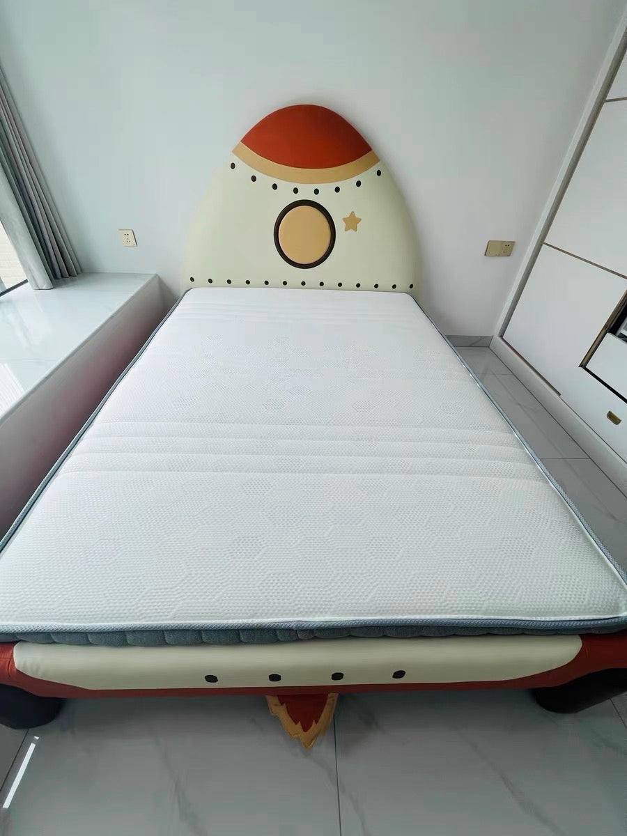 Rocket child bed boy girl bed single bed PU leather bed