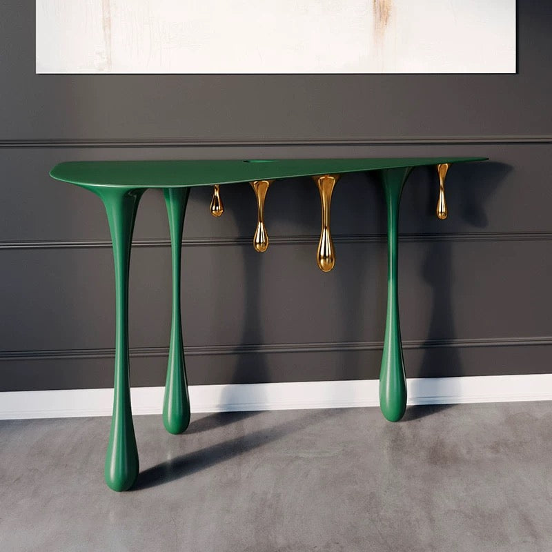 New Modern And Luxurious Reinforced Glass Fiber Water Drop Console Wall-Mounted Table