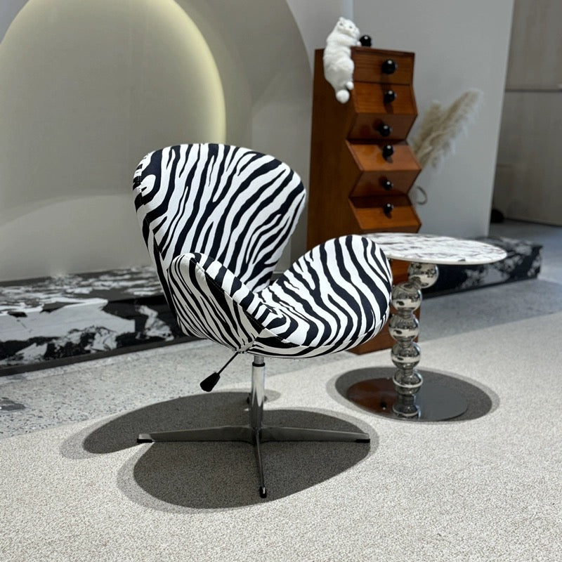 Modern and Stylish Chair height adjustable 360 degree swivel zebra print grace office chair makeup stool