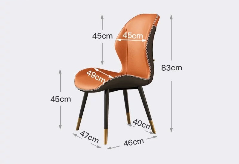 New Chair Design Fishtail Style Dinning Chair High Quality Leather Elegant Appearance Chair