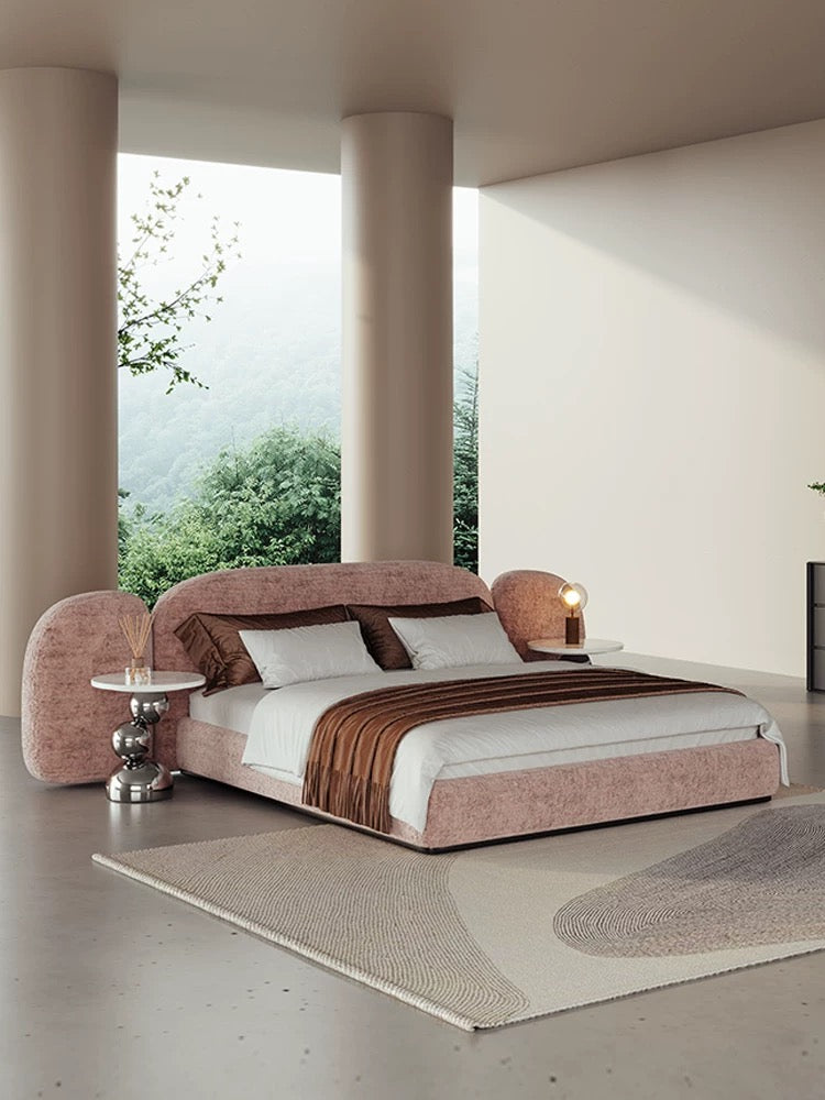 New Arrivals Minimalist Italian-inspired Master Room Bed Elegant  Double Bed