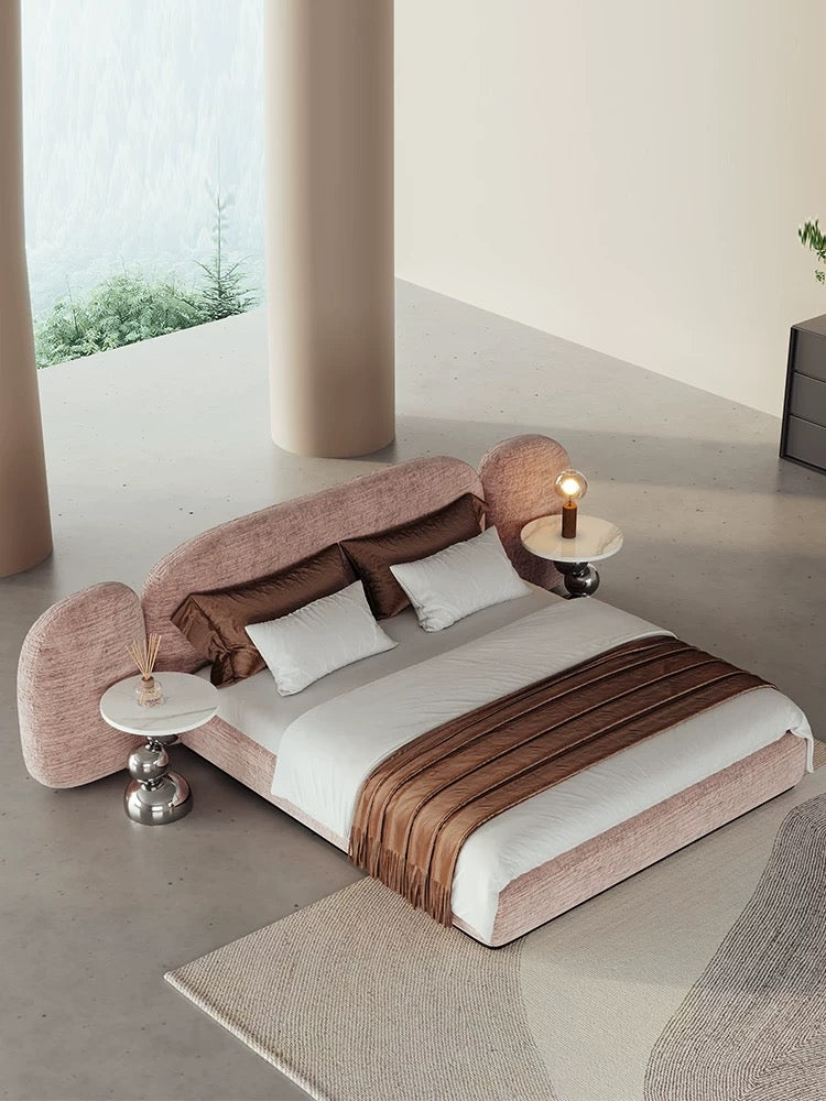 New Arrivals Minimalist Italian-inspired Master Room Bed Elegant  Double Bed