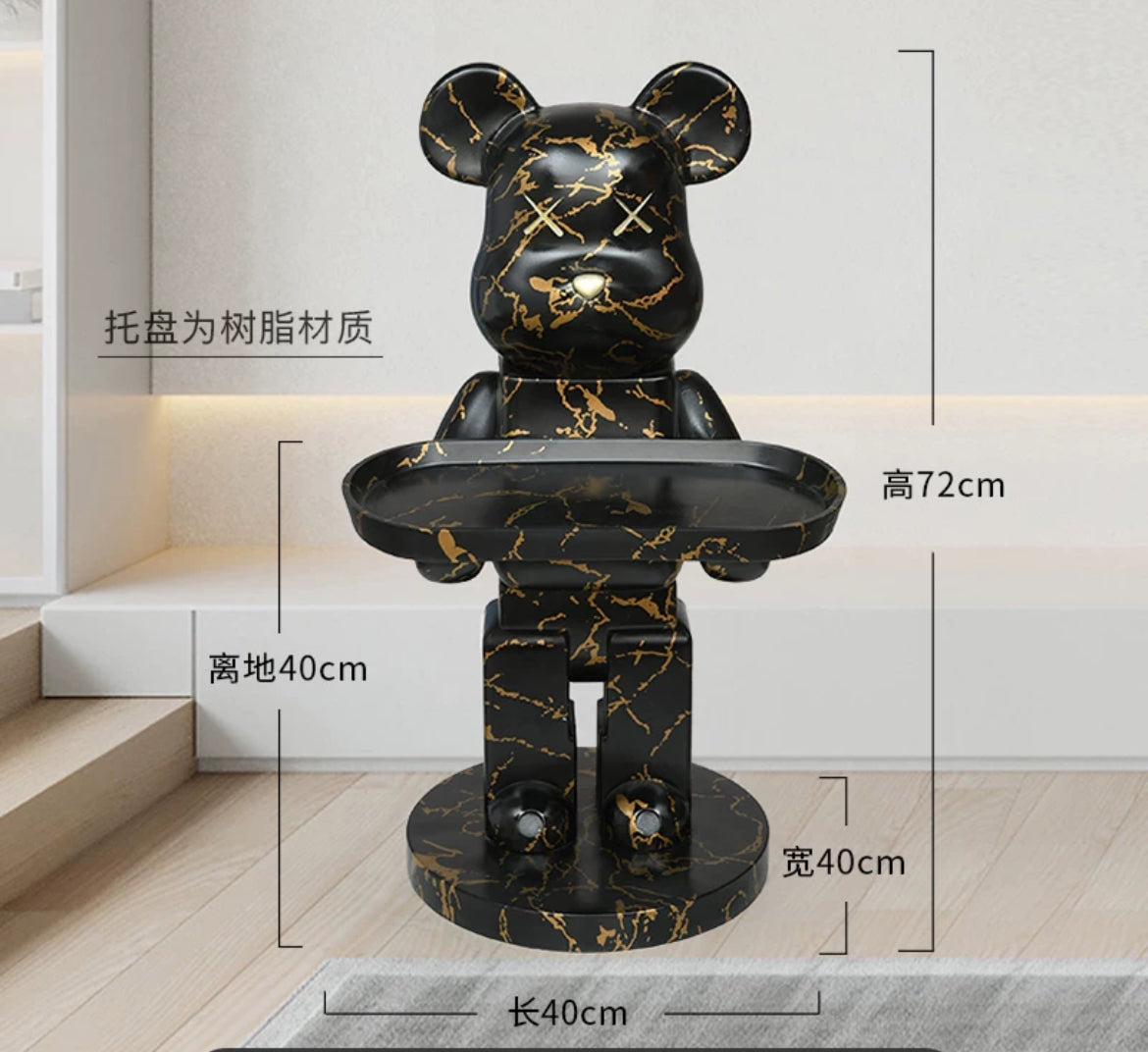 Hot sale Creative Bear Power Bruin Side Table Unique Design Coffee Table