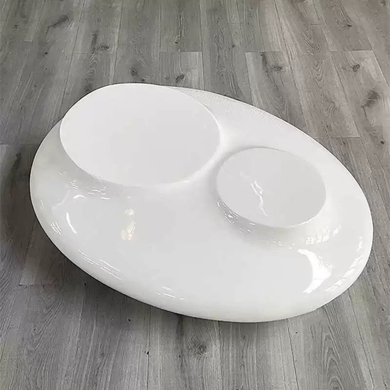 Italian Designer Furniture Stone Shaped Coffee Table Unique Living Room