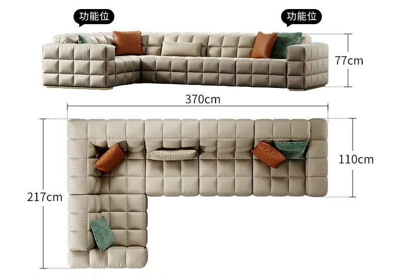 Luxurious electric modular sofa villa living room furniture A must-have multi seats sofa