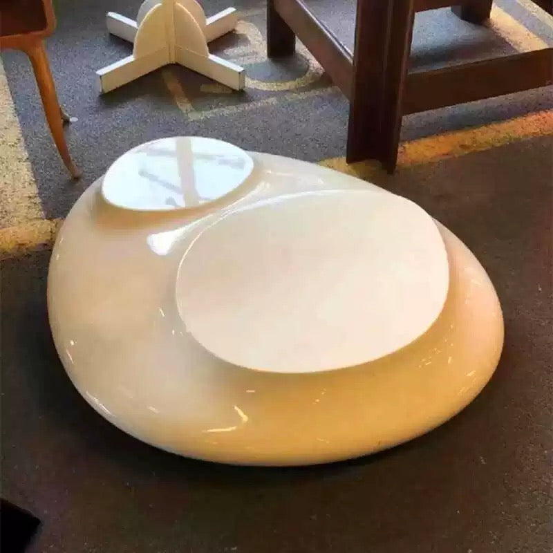 Italian Designer Furniture Stone Shaped Coffee Table Unique Living Room