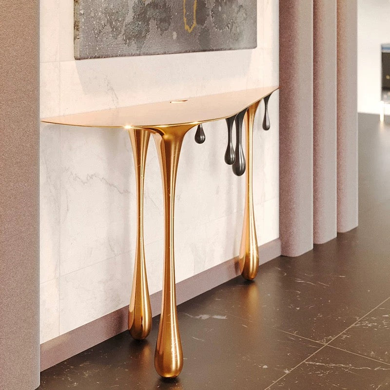 New Modern And Luxurious Reinforced Glass Fiber Water Drop Console Wall-Mounted Table