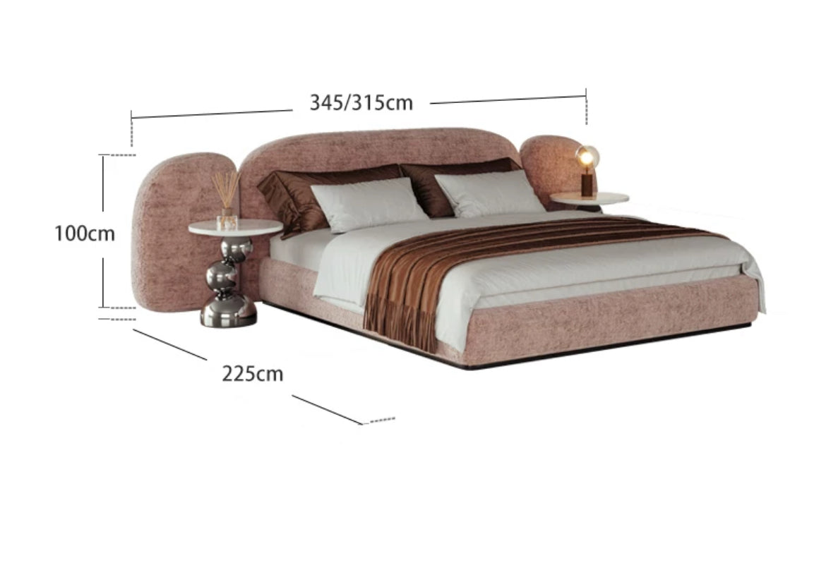 New Arrivals Minimalist Italian-inspired Master Room Bed Elegant  Double Bed