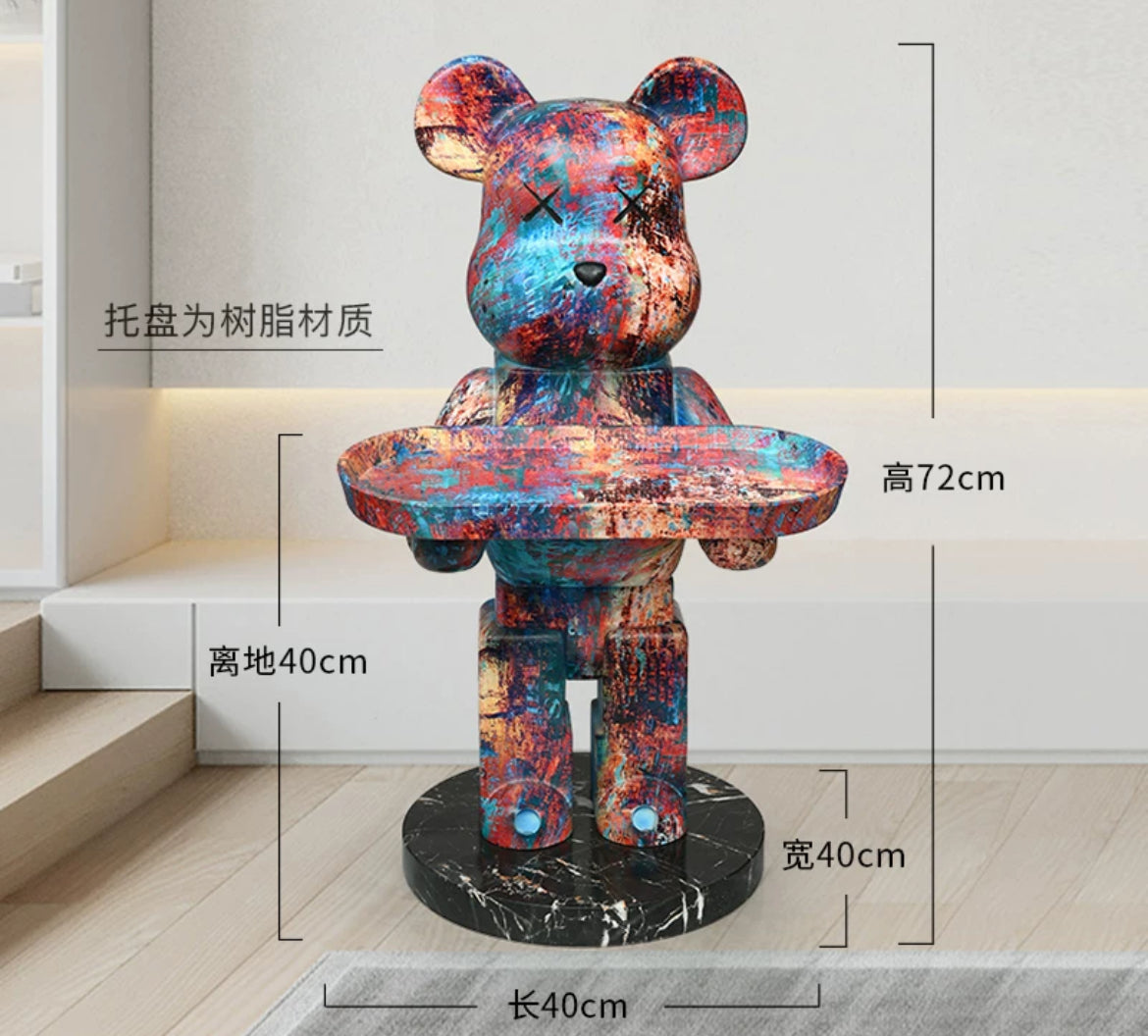 Hot sale Creative Bear Power Bruin Side Table Unique Design Coffee Table