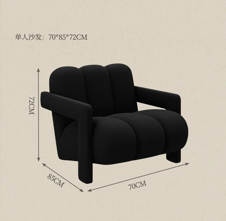 Retro-inspired Leisure Chair Living Room Single Sofa Chair Armchair for Residential And Commercial Space