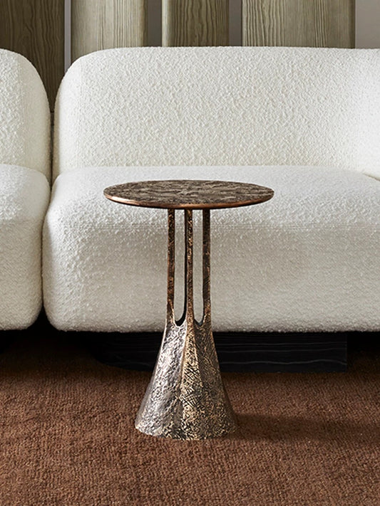 Vintage-inspired Side Table High Quality Brass Coffee Table Artistic Furniture