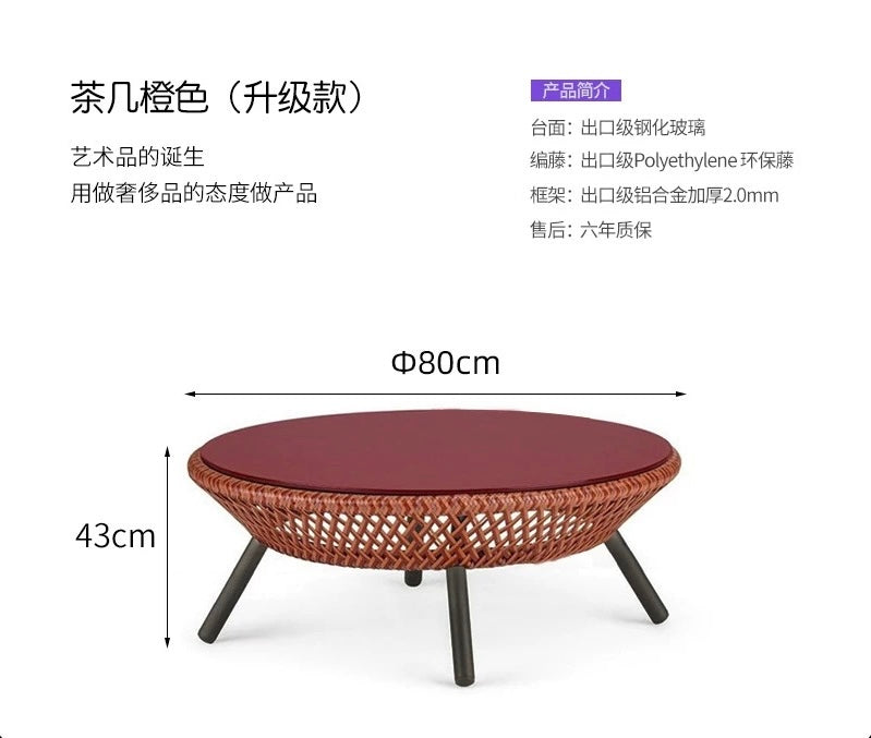 Outdoor Furniture PE Rattan Sofa Waterproof Fabric Comfortable Furniture