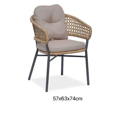 PE Rattan Outdoor Chair Waterproof Aluminum Table Outdoor Furniture