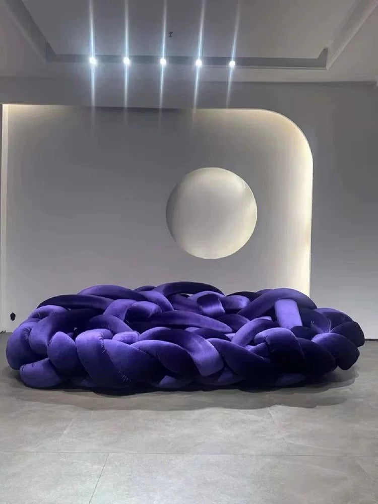 New Colors Creative Design Intertwined And Wraparound Shape Artistic Sofa Seat