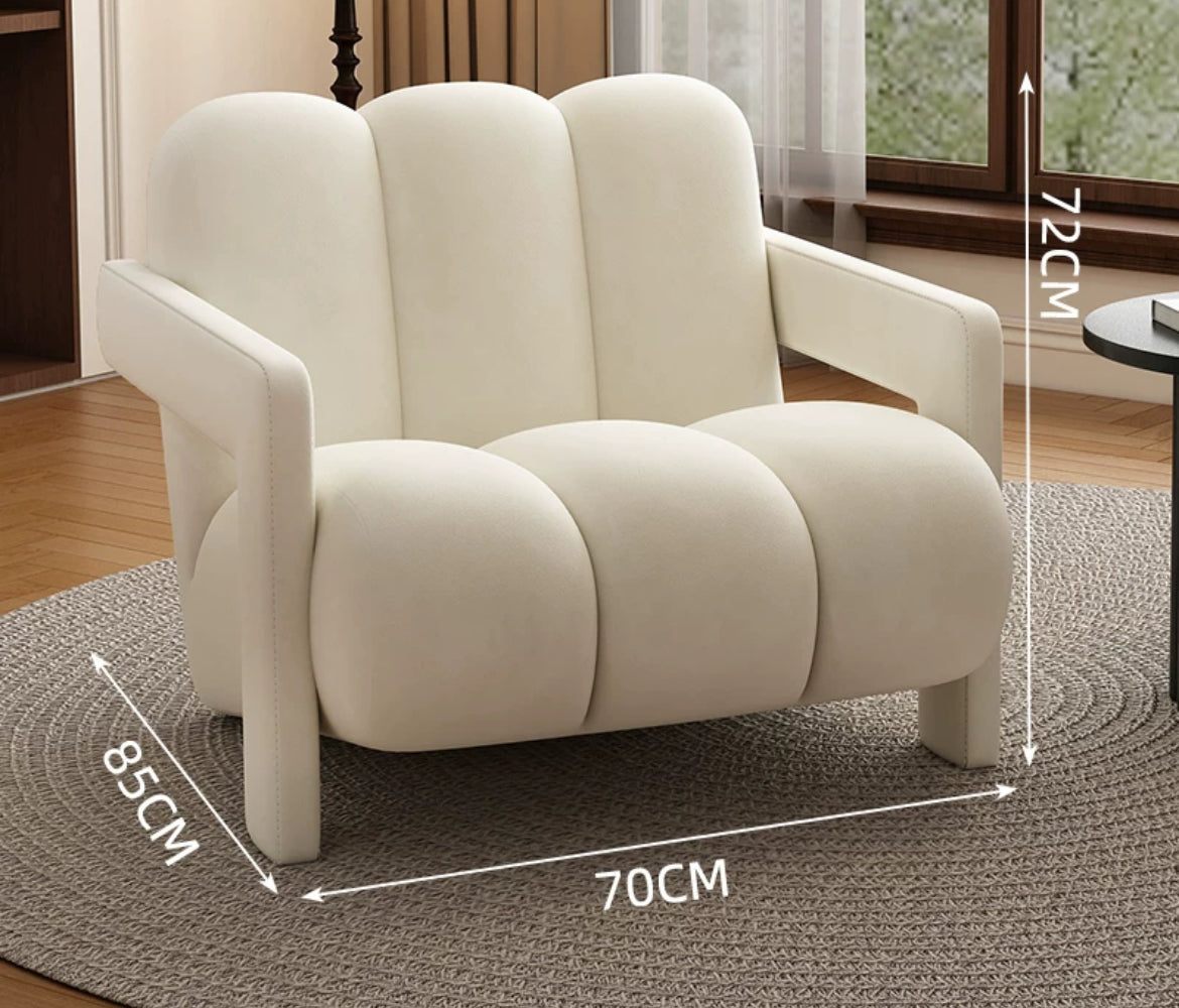 Retro-inspired Leisure Chair Living Room Single Sofa Chair Armchair for Residential And Commercial Space