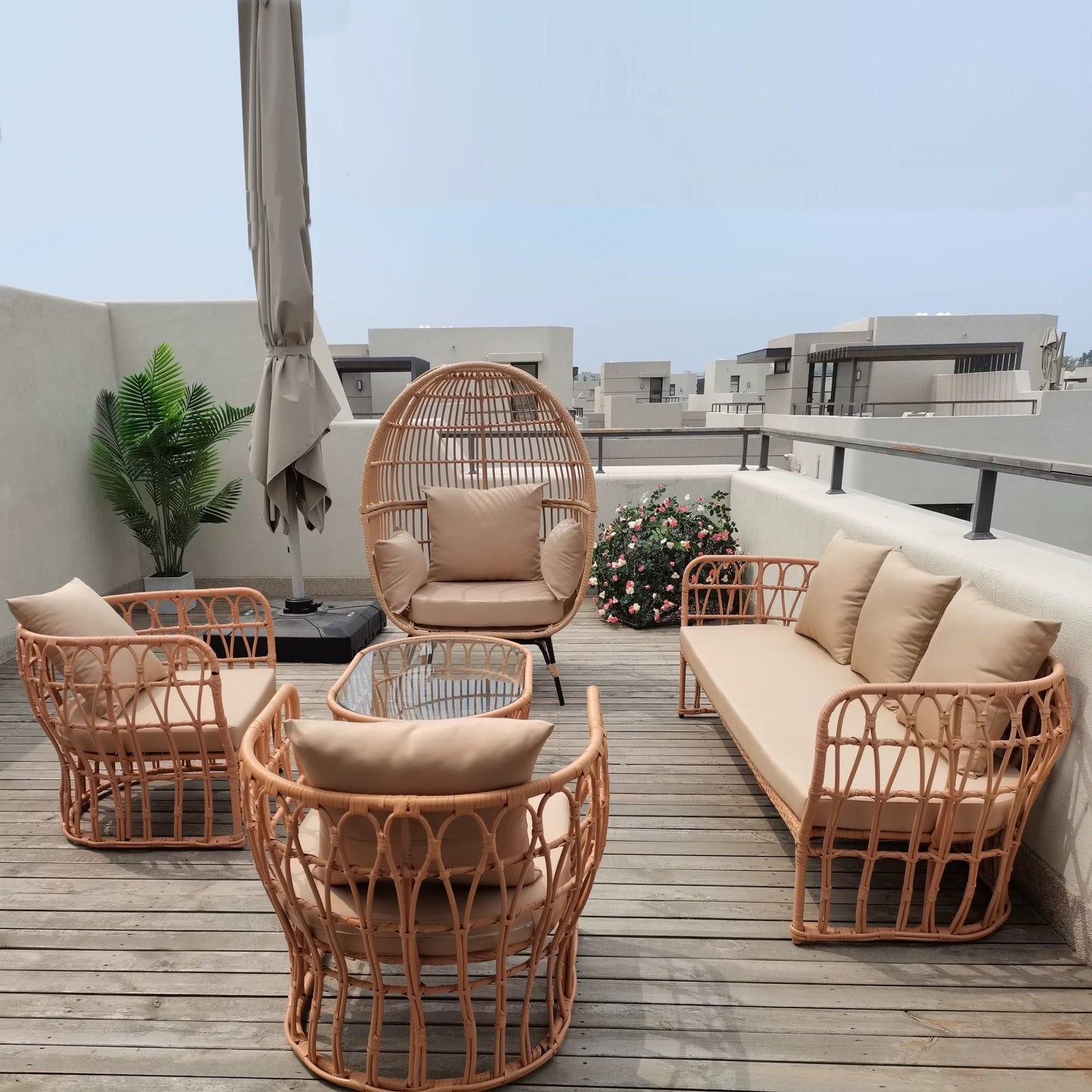 Stylish and Durable Outdoor Rattan Furniture Outdoor Sofa Rattan Furniture