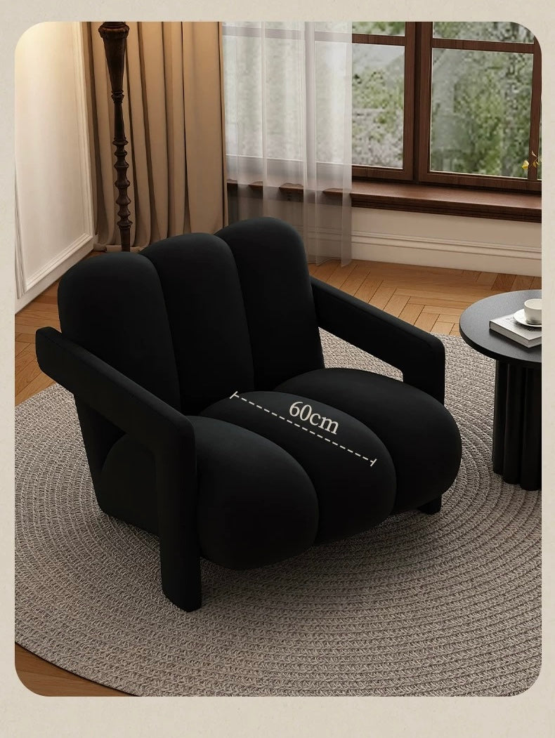 Retro-inspired Leisure Chair Living Room Single Sofa Chair Armchair for Residential And Commercial Space