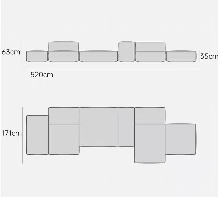 Modular sofa simple design comfortable various combinations living room hotel