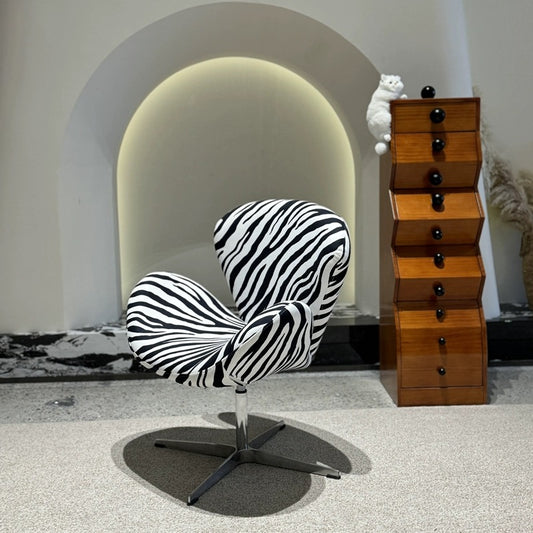 Modern and Stylish Chair height adjustable 360 degree swivel zebra print grace office chair makeup stool