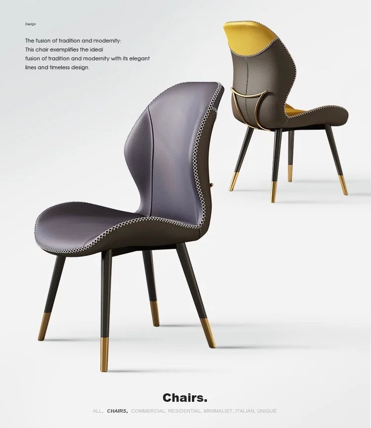 New Chair Design Fishtail Style Dinning Chair High Quality Leather Elegant Appearance Chair