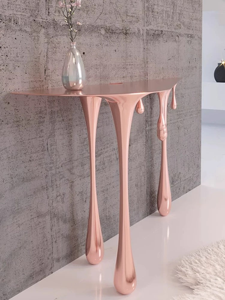 New Modern And Luxurious Reinforced Glass Fiber Water Drop Console Wall-Mounted Table