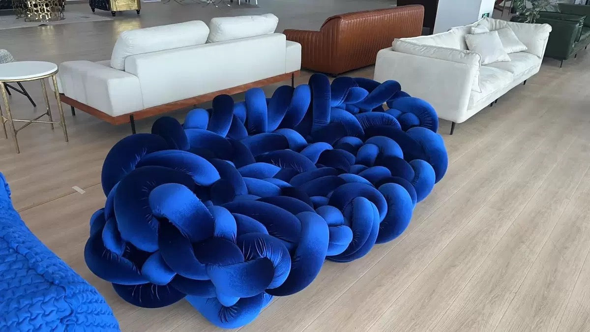 New Colors Creative Design Intertwined And Wraparound Shape Artistic Sofa Seat