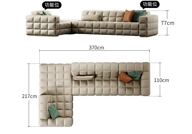 Luxurious electric modular sofa villa living room furniture A must-have multi seats sofa