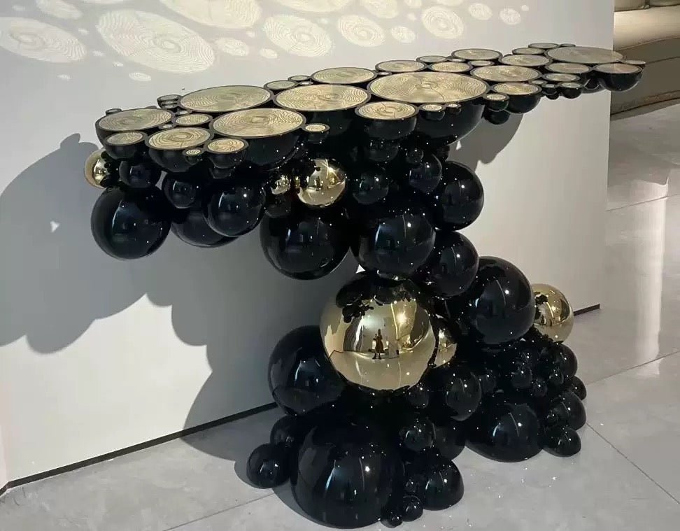 Fantastic Bubble Design Console Luxurious Side Table Modern Villa Interior Decor