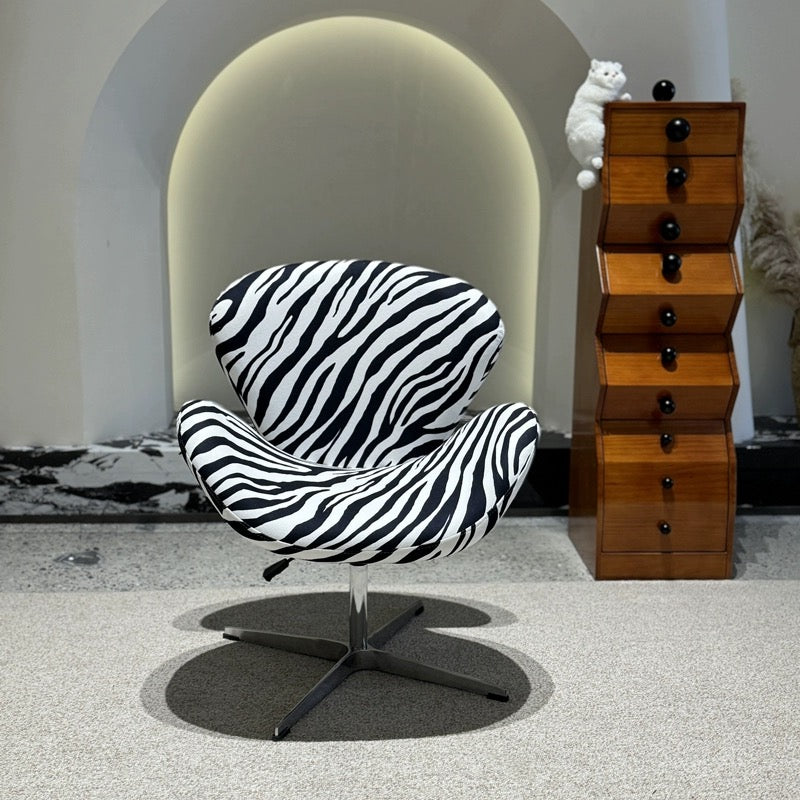 Modern and Stylish Chair height adjustable 360 degree swivel zebra print grace office chair makeup stool