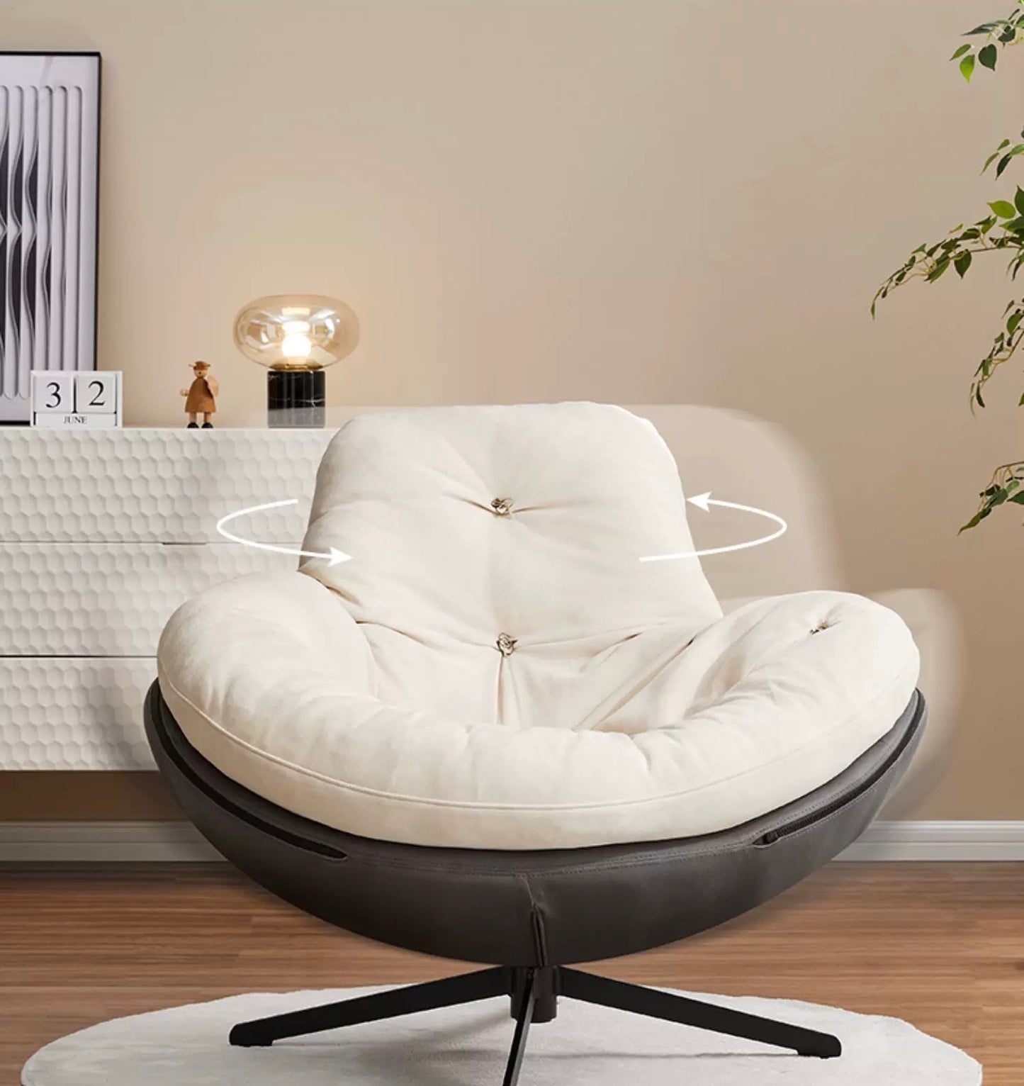 Hot Sale 360-Degree Swiveling Leisure Sofa Chair Relax Rocking Chair Stylish Design