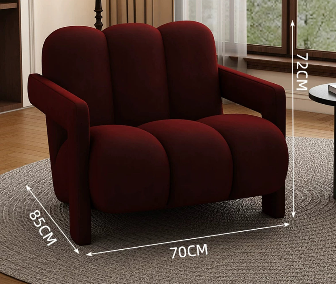 Retro-inspired Leisure Chair Living Room Single Sofa Chair Armchair for Residential And Commercial Space