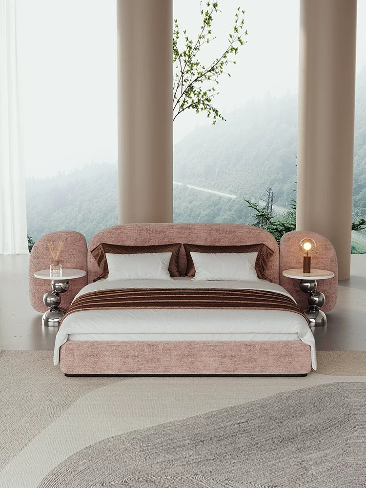 New Arrivals Minimalist Italian-inspired Master Room Bed Elegant  Double Bed