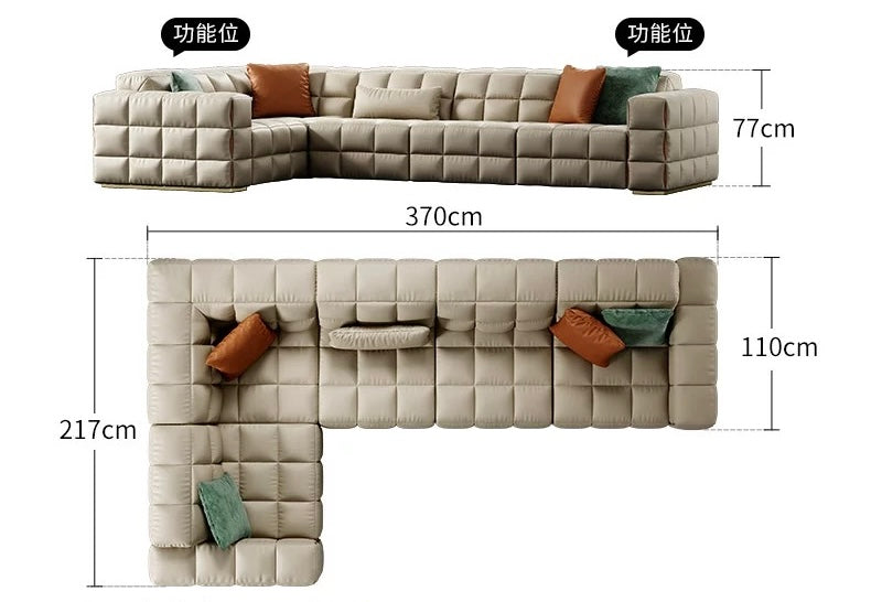 Luxurious electric modular sofa villa living room furniture A must-have multi seats sofa