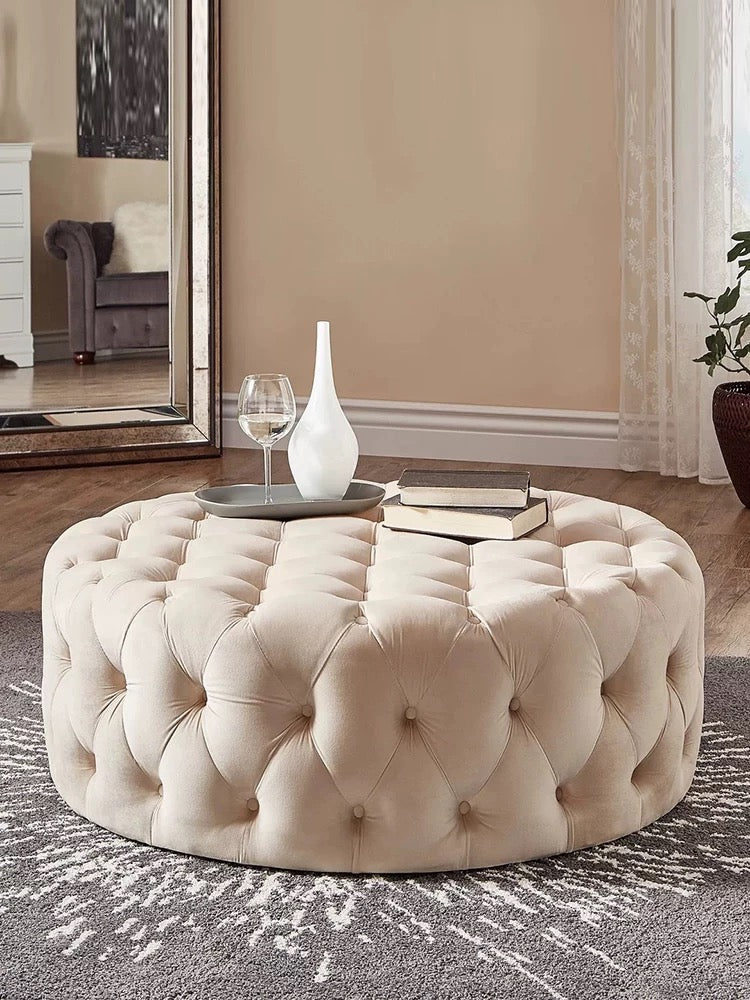 Hot Versatile Sofa Stool Dressing Room Clothing Store Round Bench Elegant Design