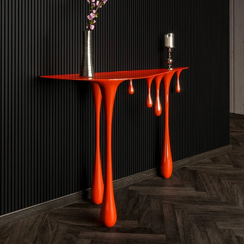 New Modern And Luxurious Reinforced Glass Fiber Water Drop Console Wall-Mounted Table