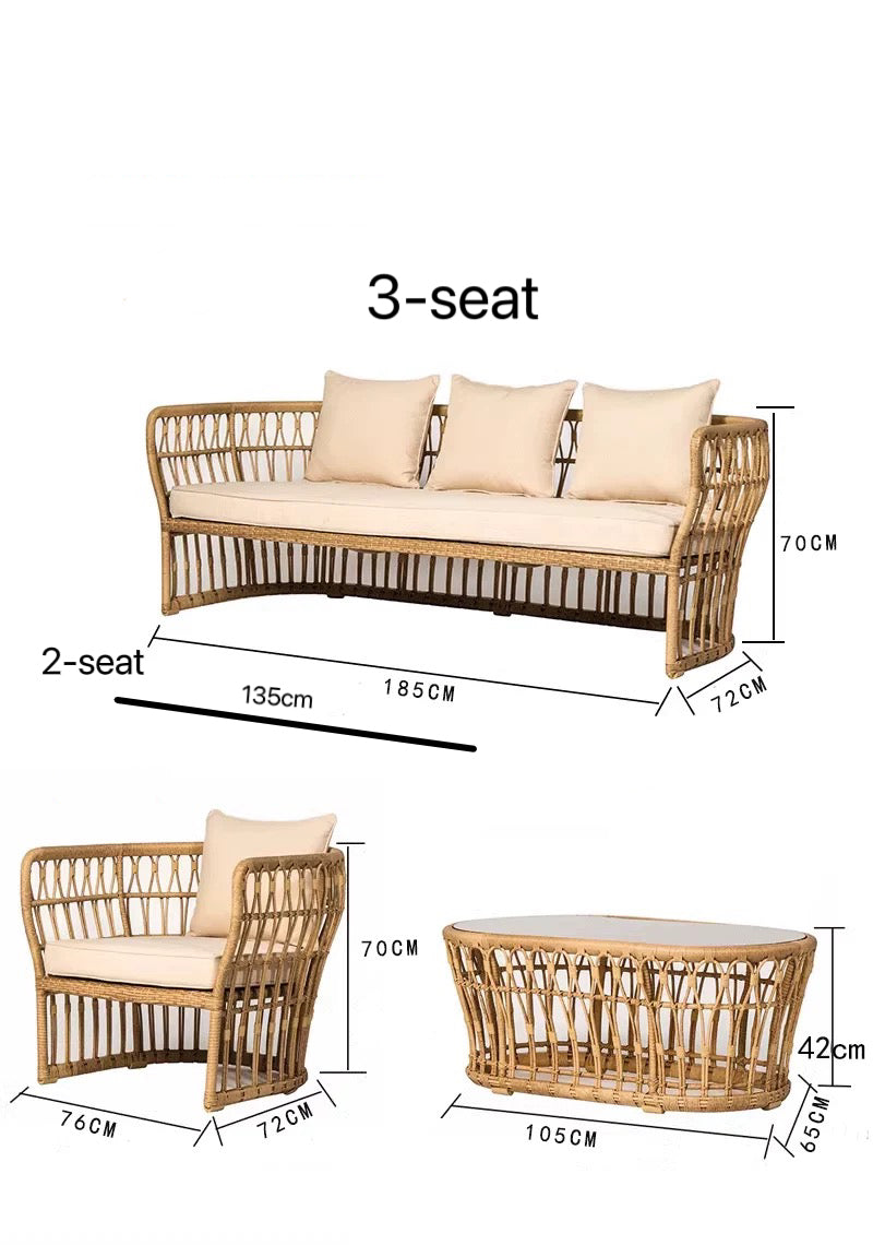 Stylish and Durable Outdoor Rattan Furniture Outdoor Sofa Rattan Furniture