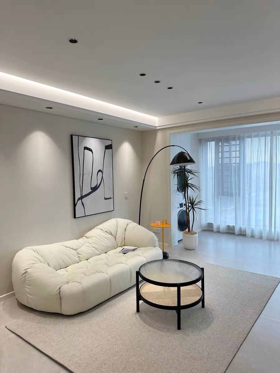 White cloudy shape sofa modern interior design stylish living room