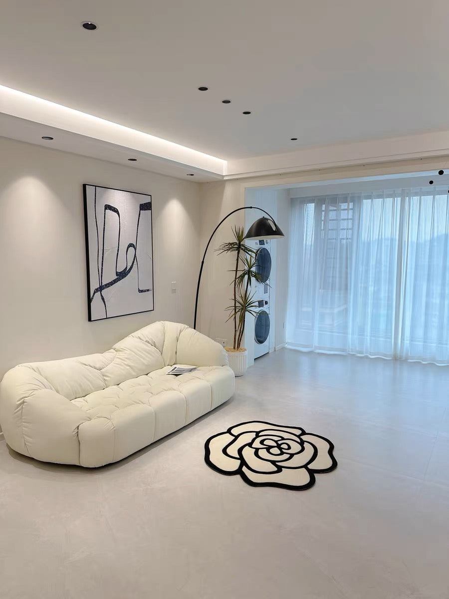 White cloudy shape sofa modern interior design stylish living room