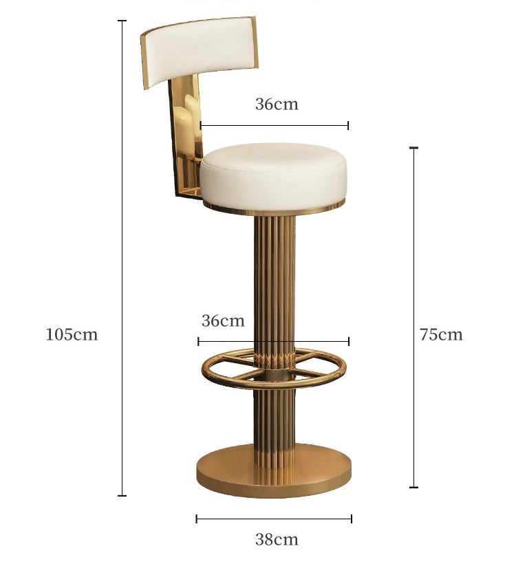 Elegant bar stool pump mechanism rotatable seat