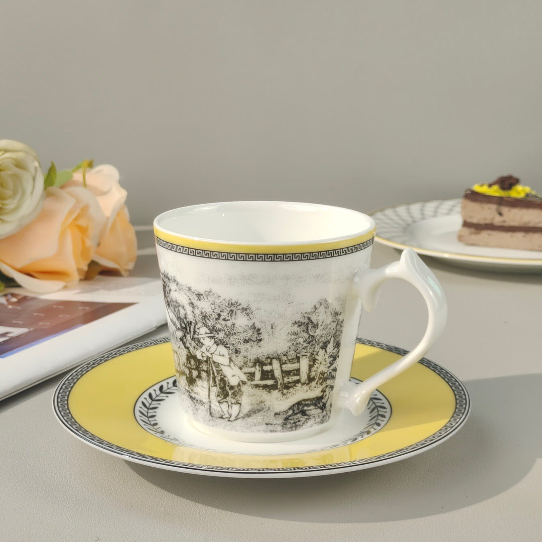 Christmas gift Brand German coffee cup plate set afternoon tea exquisite gift tableware