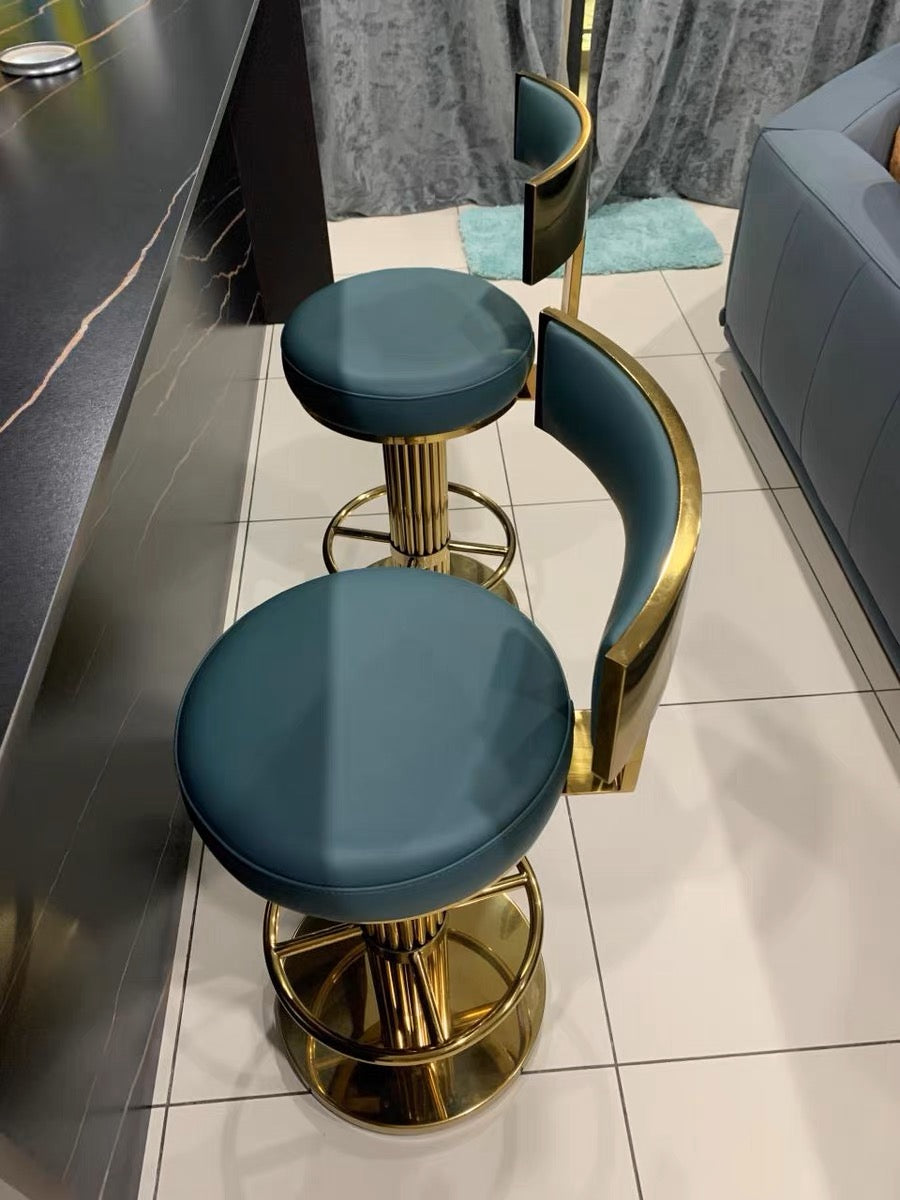 Elegant bar stool pump mechanism rotatable seat