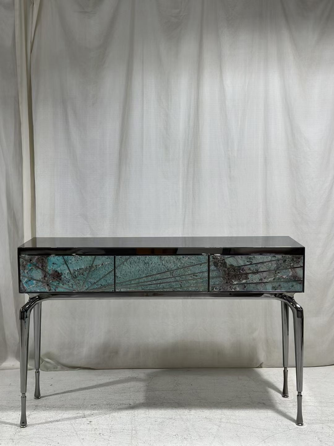 Visionnaire design console side table premium marble onyx