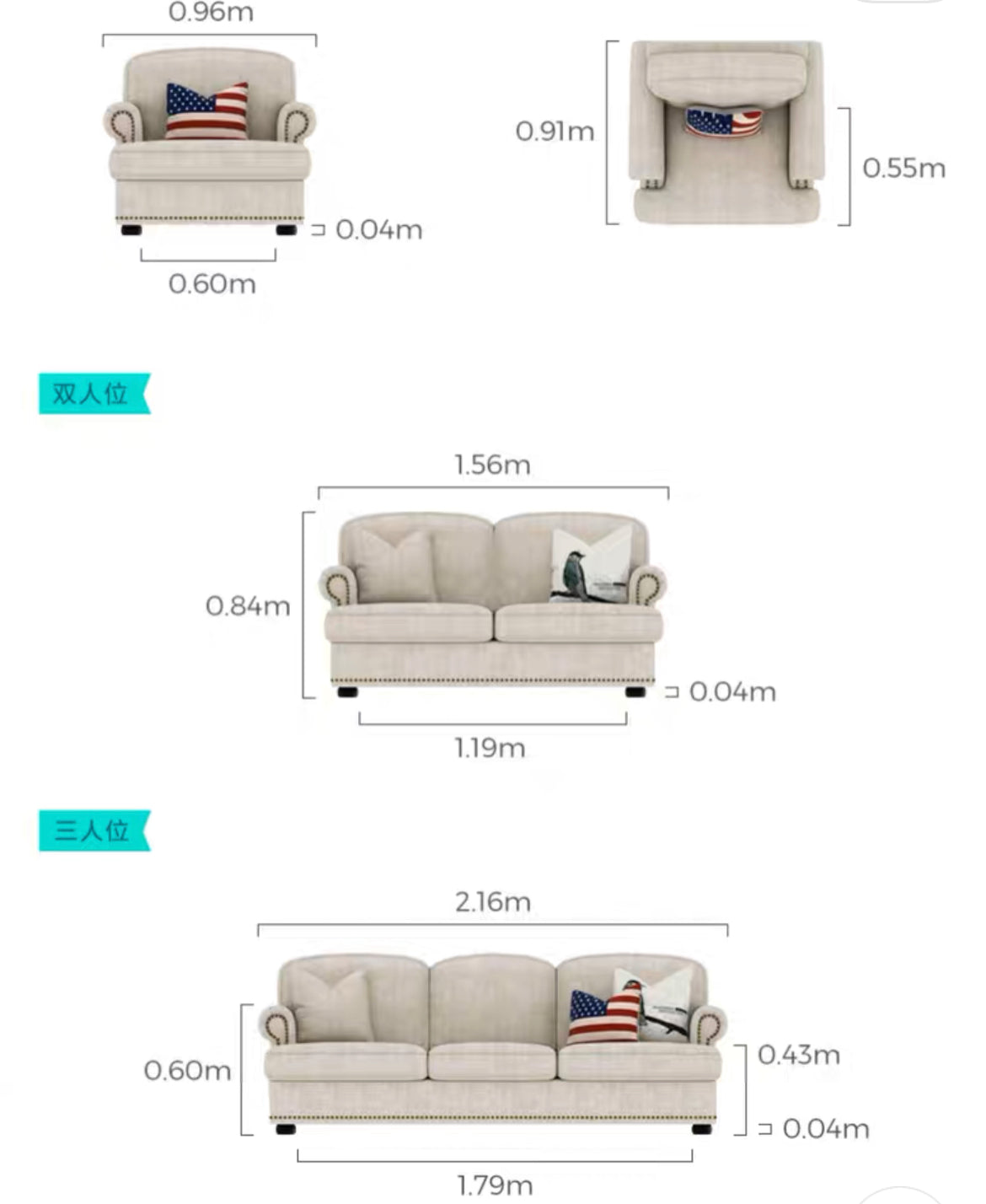 American style sofa simple design living room sofa set