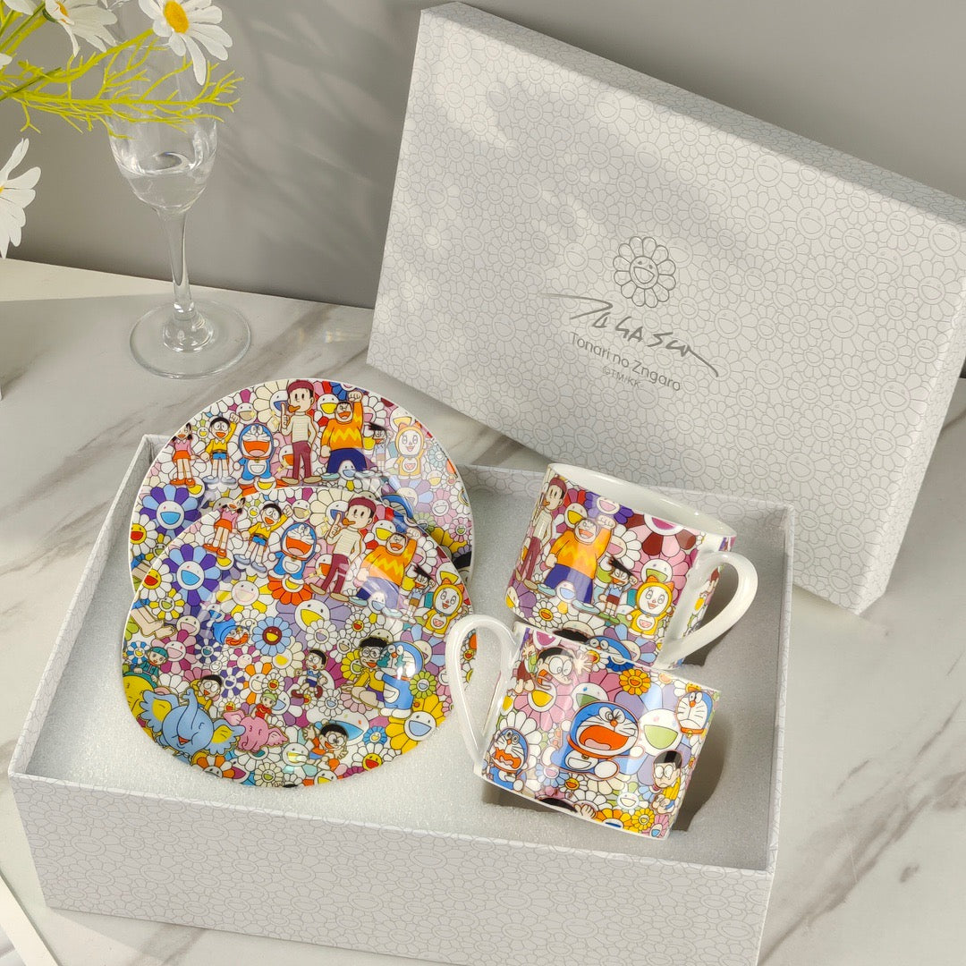 Christmas gift Brand Murakami Takashi coffee cup set porcelain cup gift