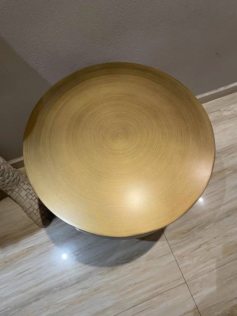 Brass-antique stainless steel side table coffee table living room art