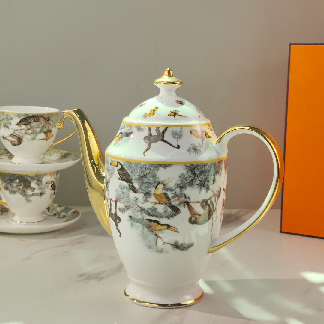 Christmas gift Brand Hermes teapot coffee cup elegant gift set