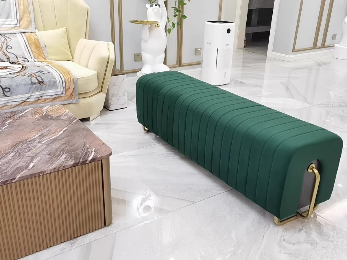 Bedroom Stool shoes Bench Stool Leather Brass Stool Classic Design