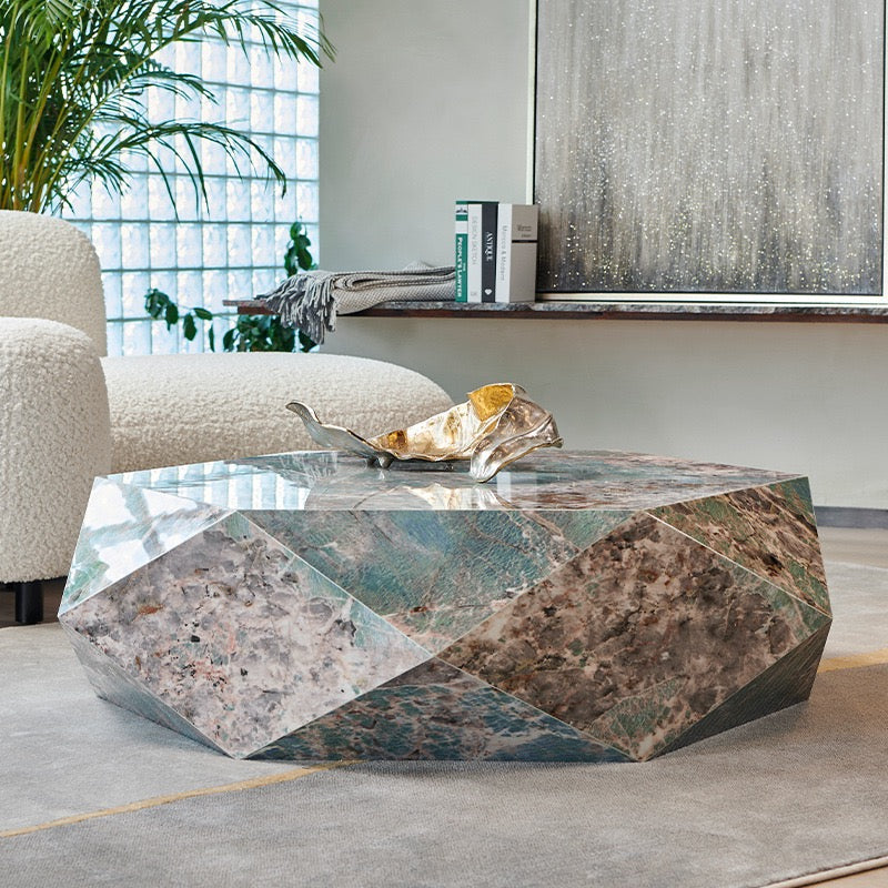 Geometric shape coffee table diamond design