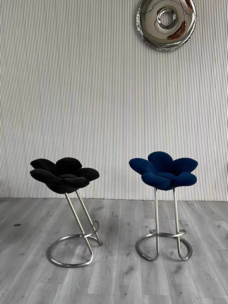 Flower dining chair creative bar stool spring home decoration