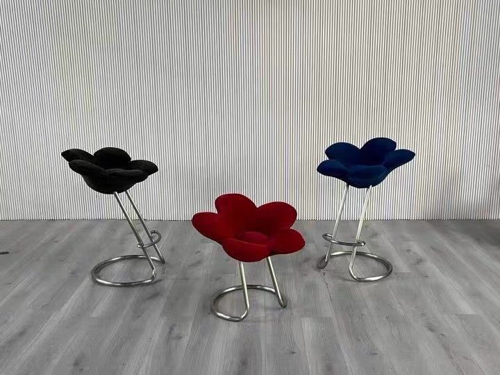 Flower dining chair creative bar stool spring home decoration